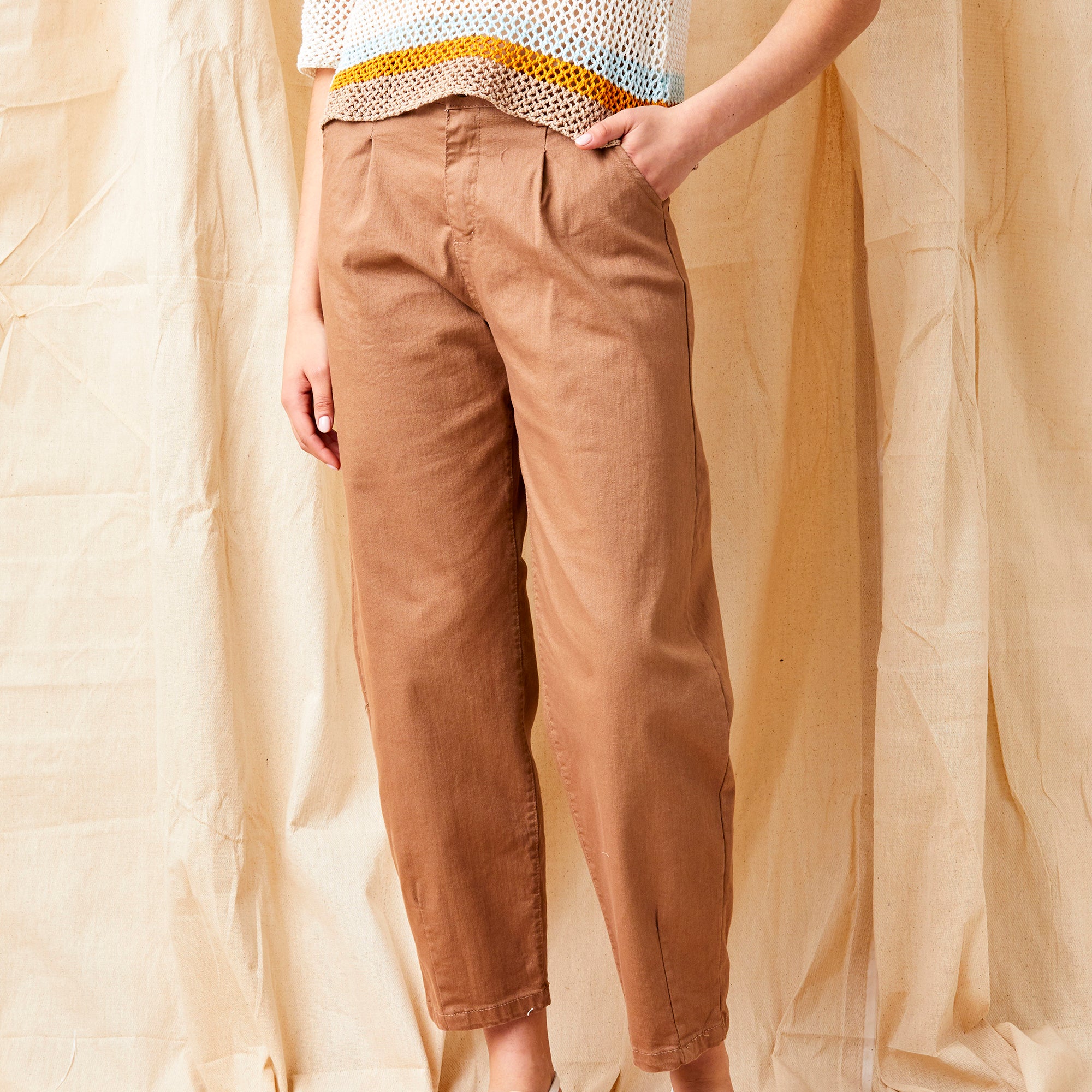 May Stretch Gaberdine Barrel Pants - Suzy D London