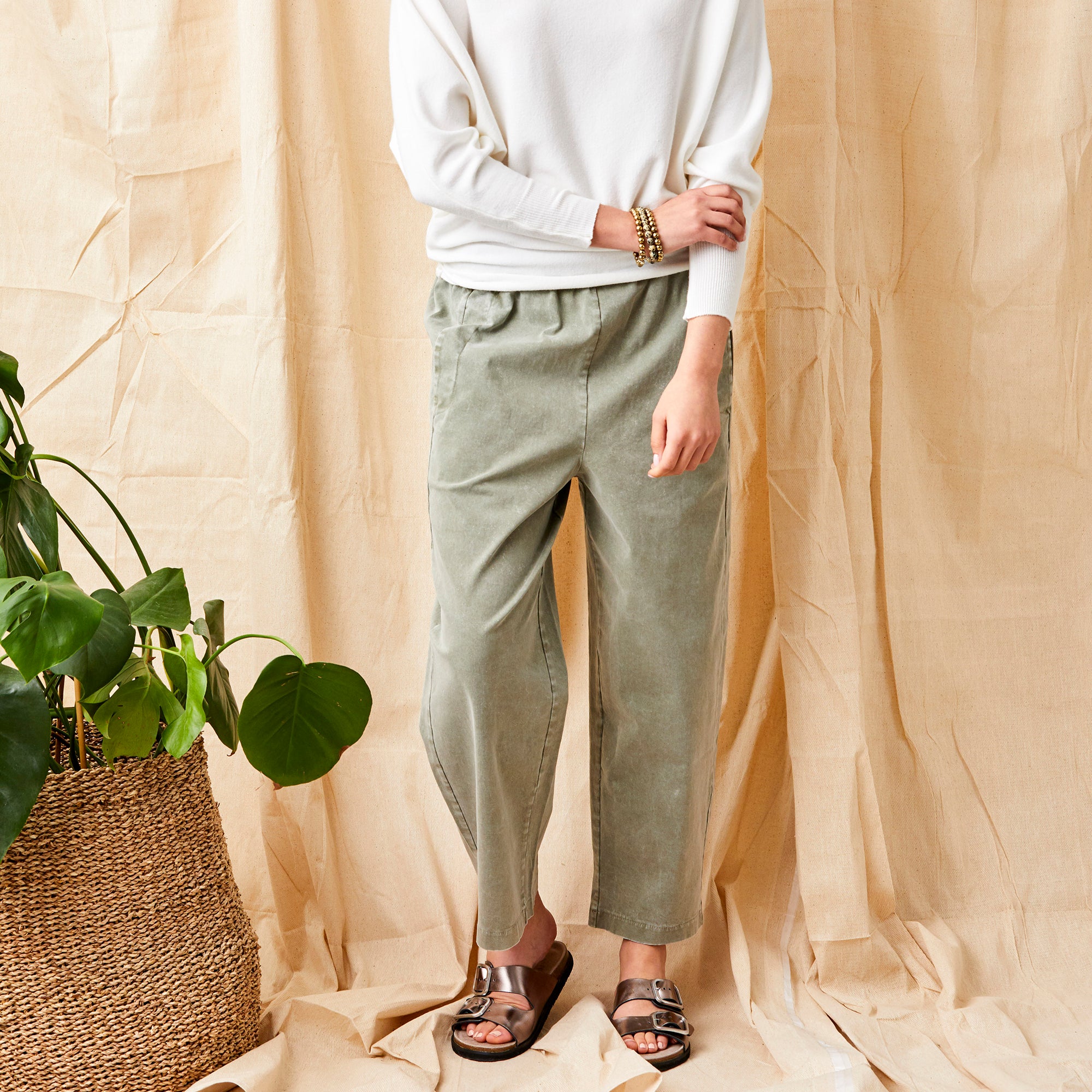 Orly Heavy Cotton Vintage Wash Baggy Pants - Suzy D London