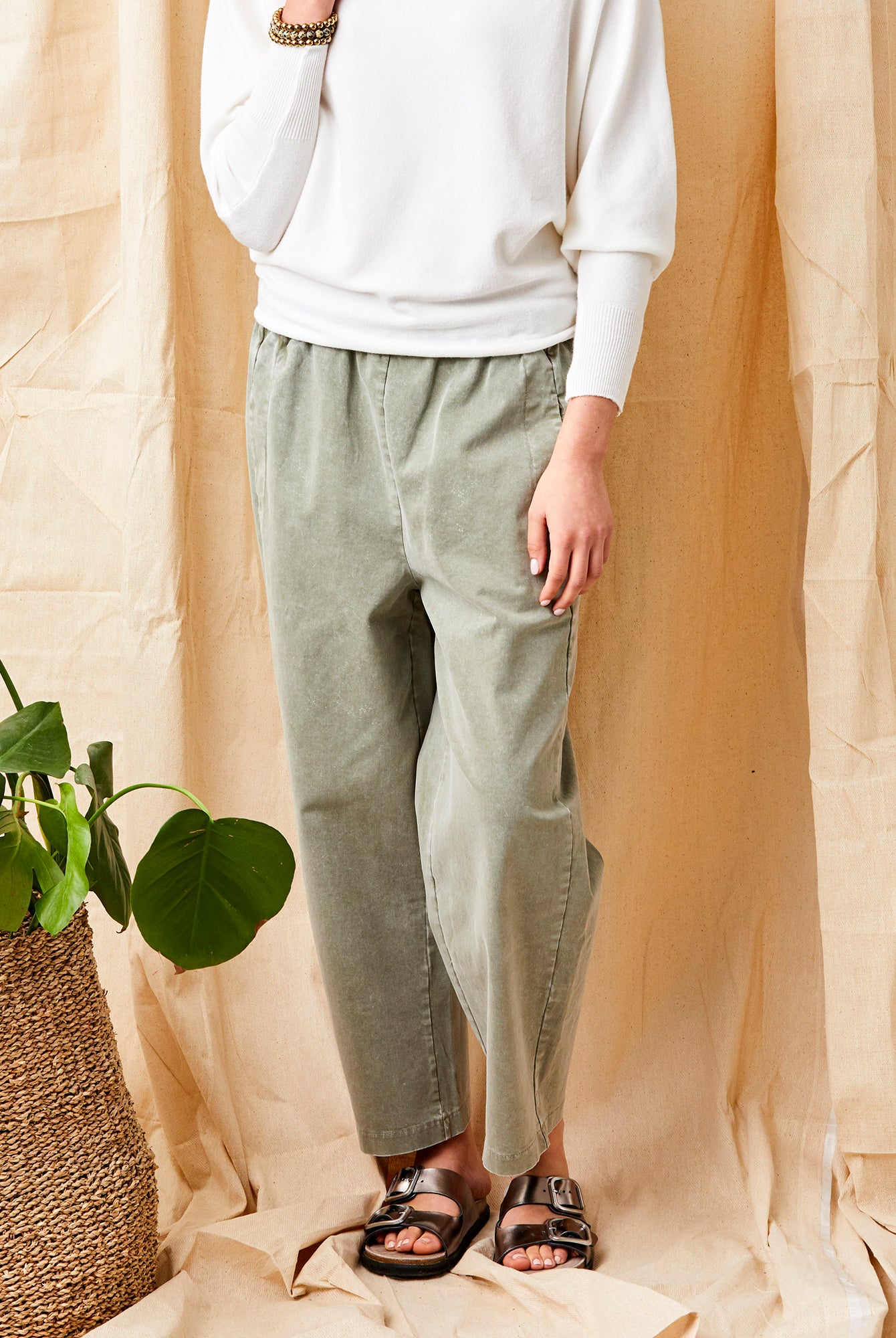Orly Heavy Cotton Vintage Wash Baggy Pants - Suzy D London