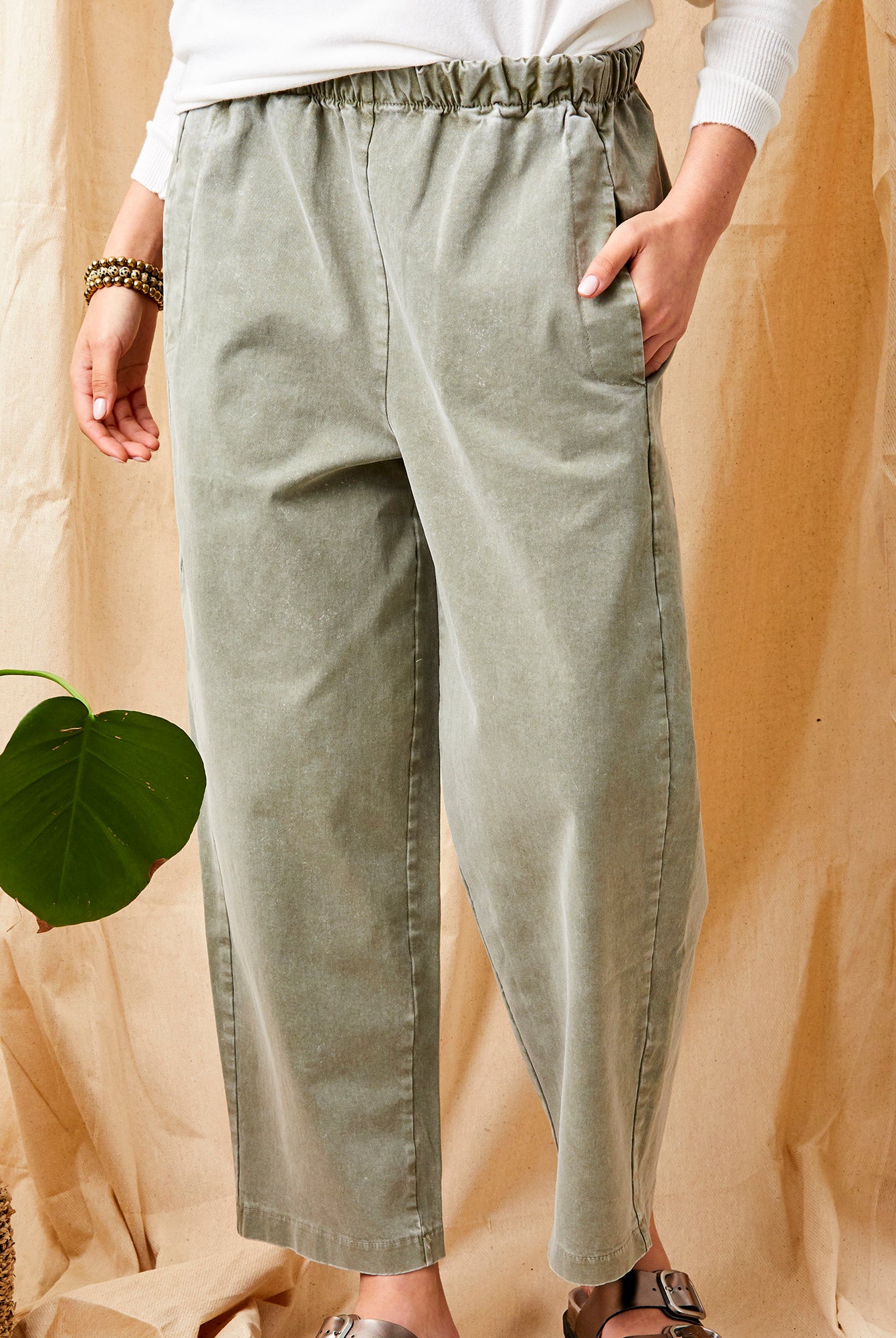 Orly Heavy Cotton Vintage Wash Baggy Pants - Suzy D London
