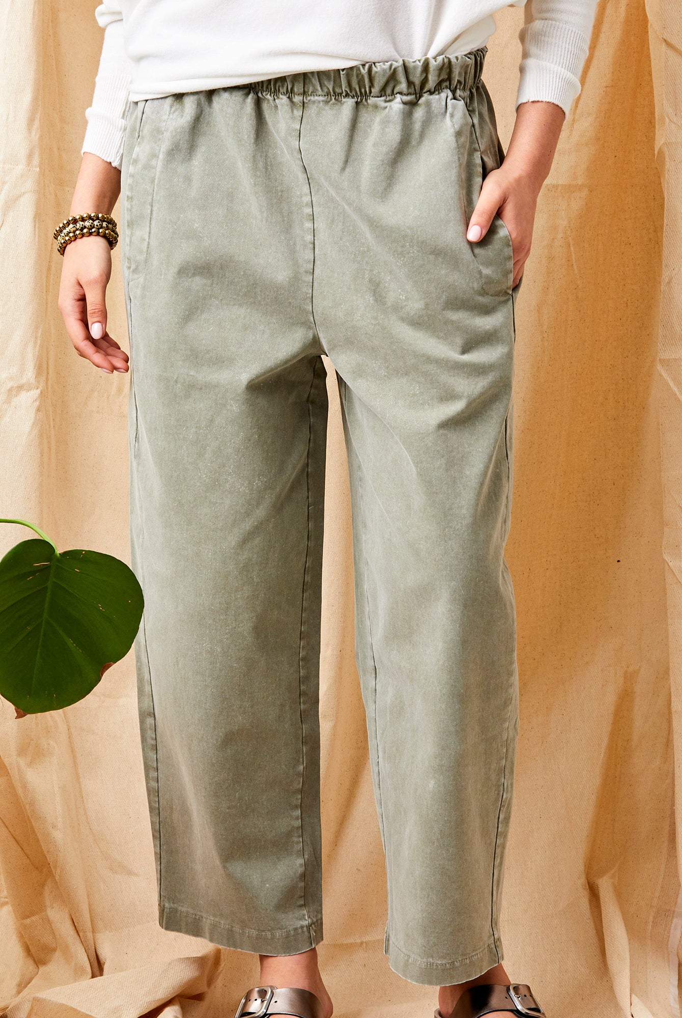 Orly Heavy Cotton Vintage Wash Baggy Pants - Suzy D London