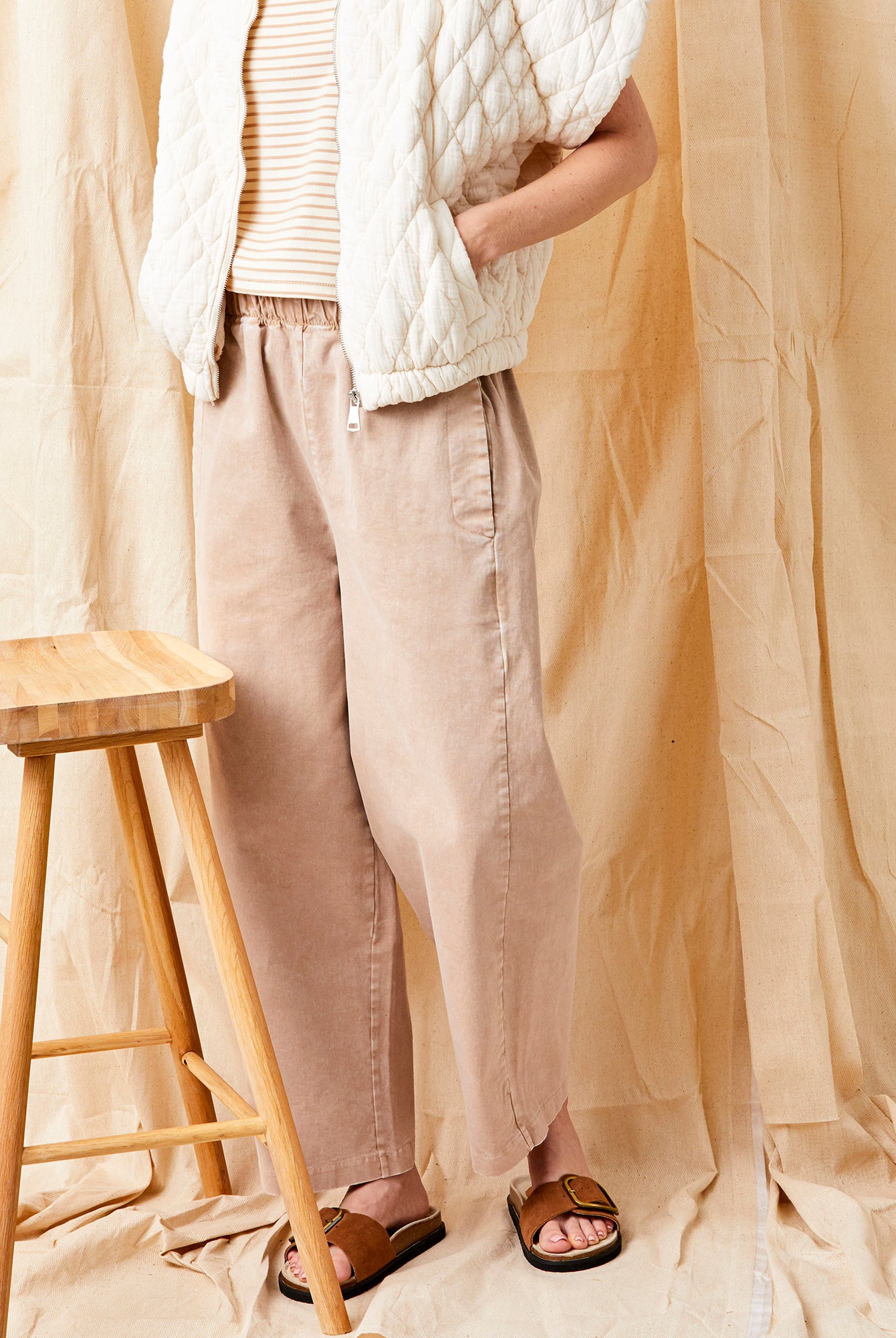Orly Heavy Cotton Vintage Wash Baggy Pants - Suzy D London