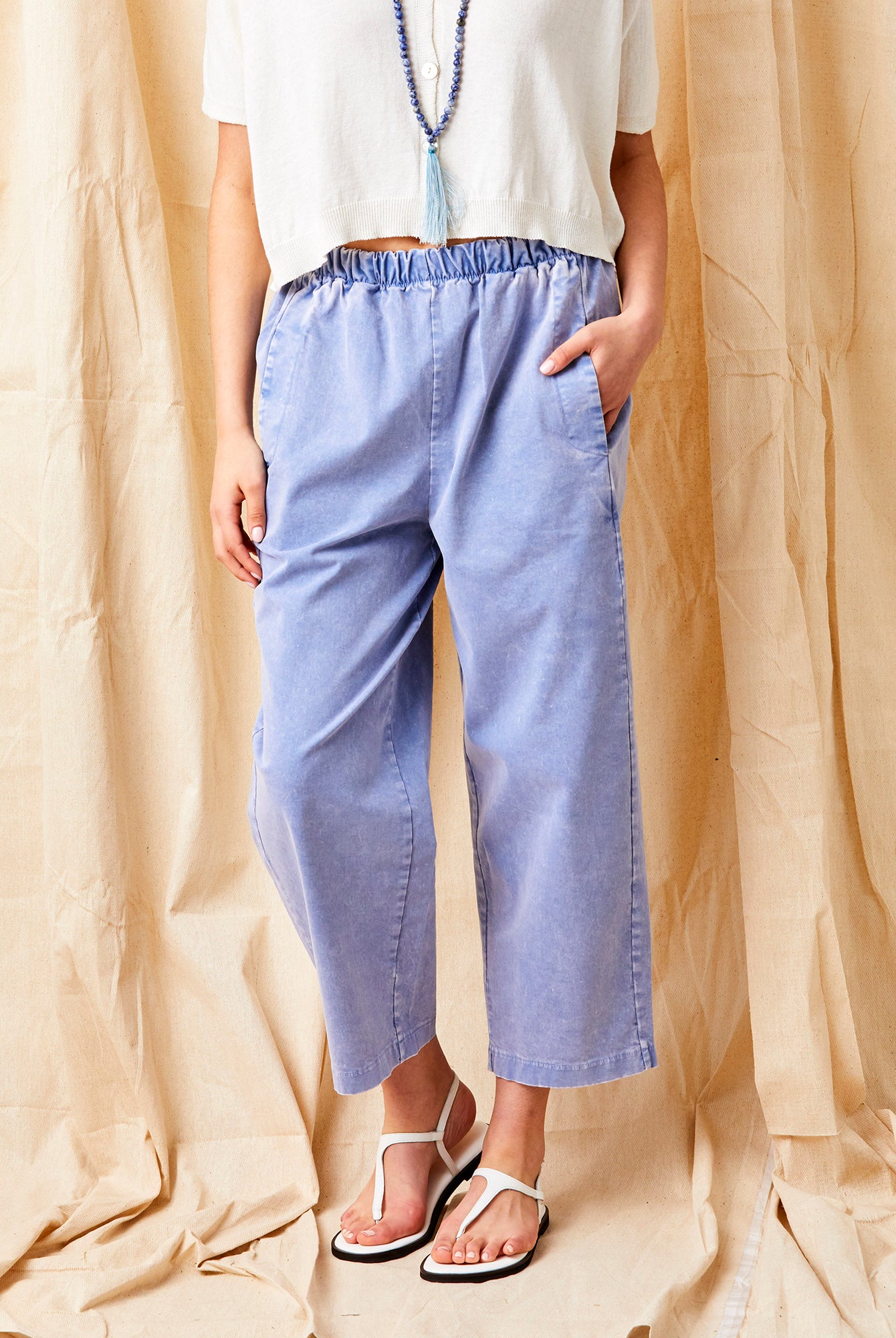 Orly Heavy Cotton Vintage Wash Baggy Pants - Suzy D London