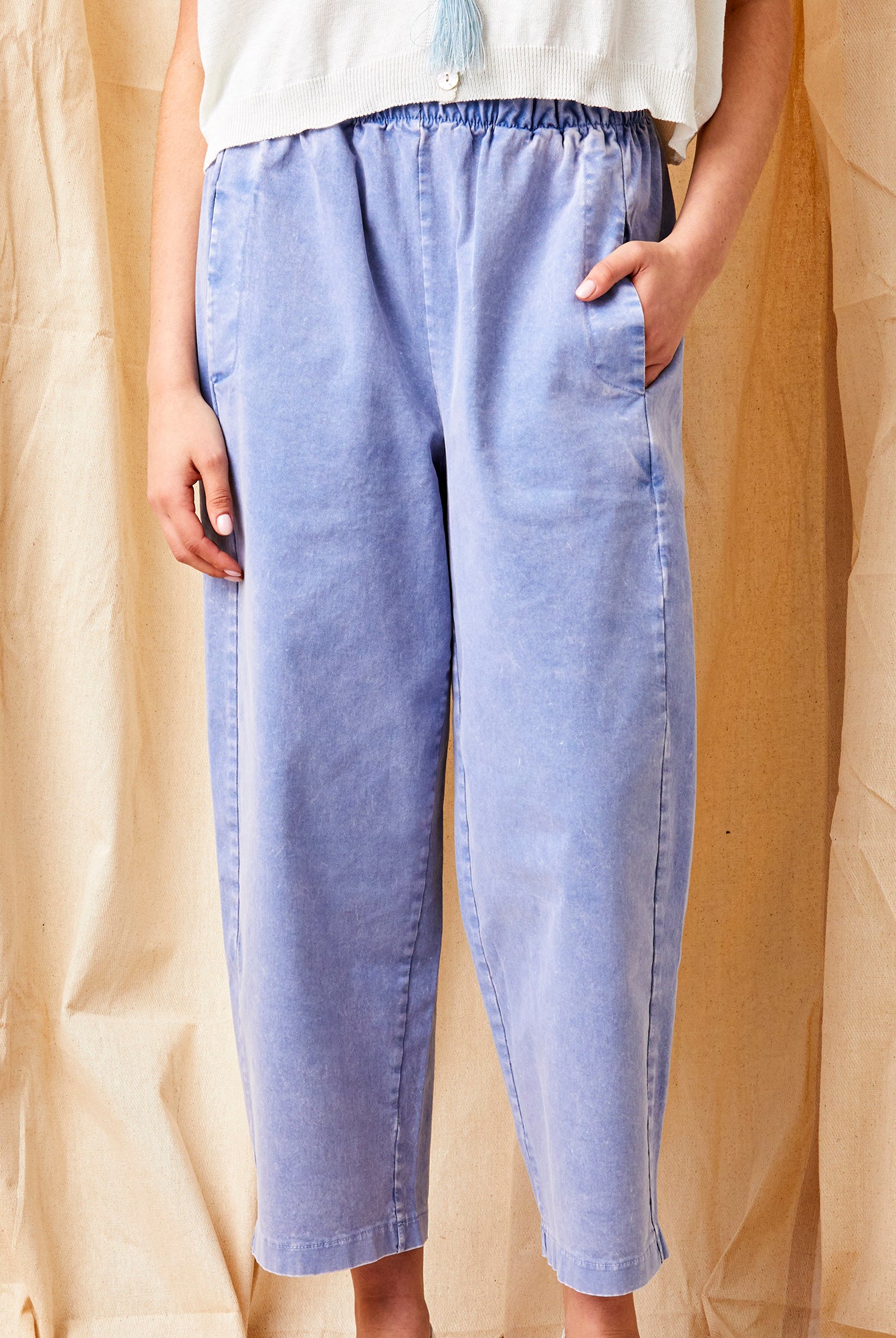 Orly Heavy Cotton Vintage Wash Baggy Pants - Suzy D London