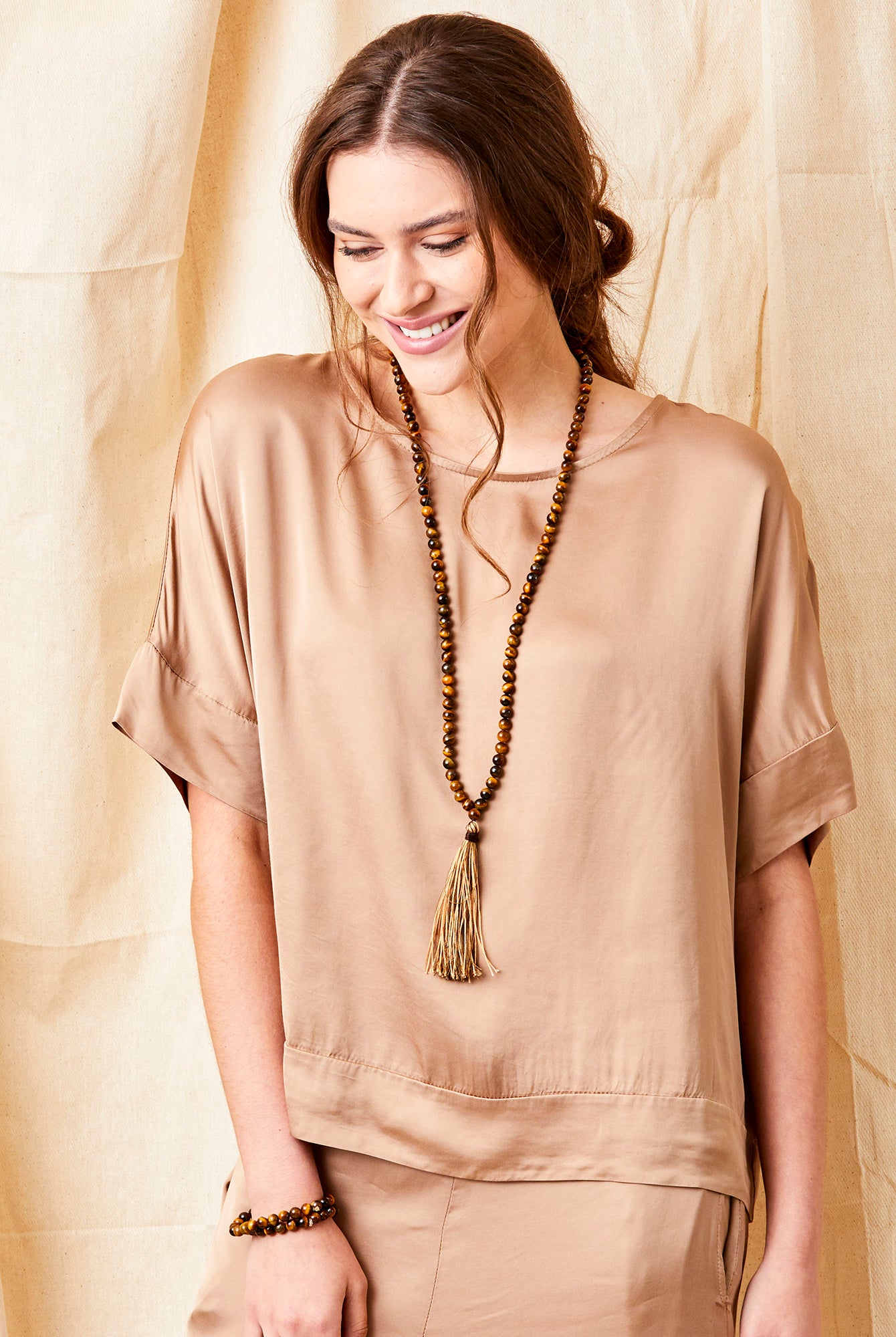 Sigal Satin Oversize Box Tee - Suzy D London