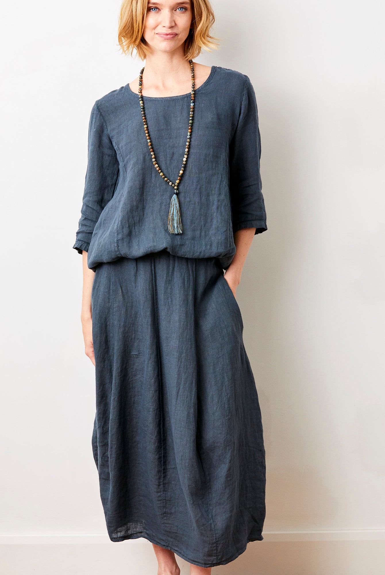 Solene Linen Bubble Shape Skirt - Suzy D London
