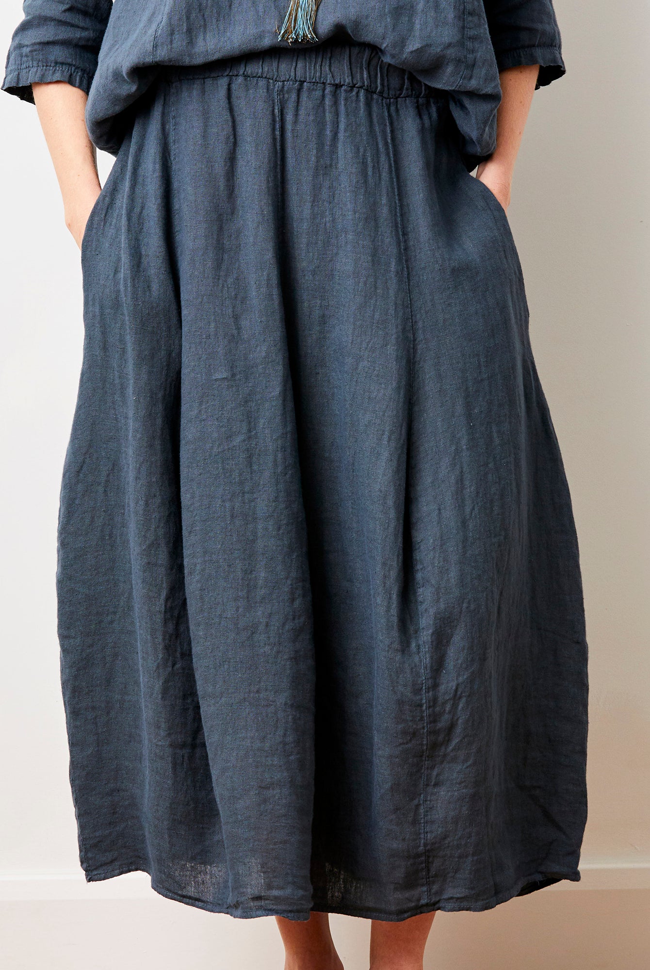 Solene Linen Bubble Shape Skirt - Suzy D London