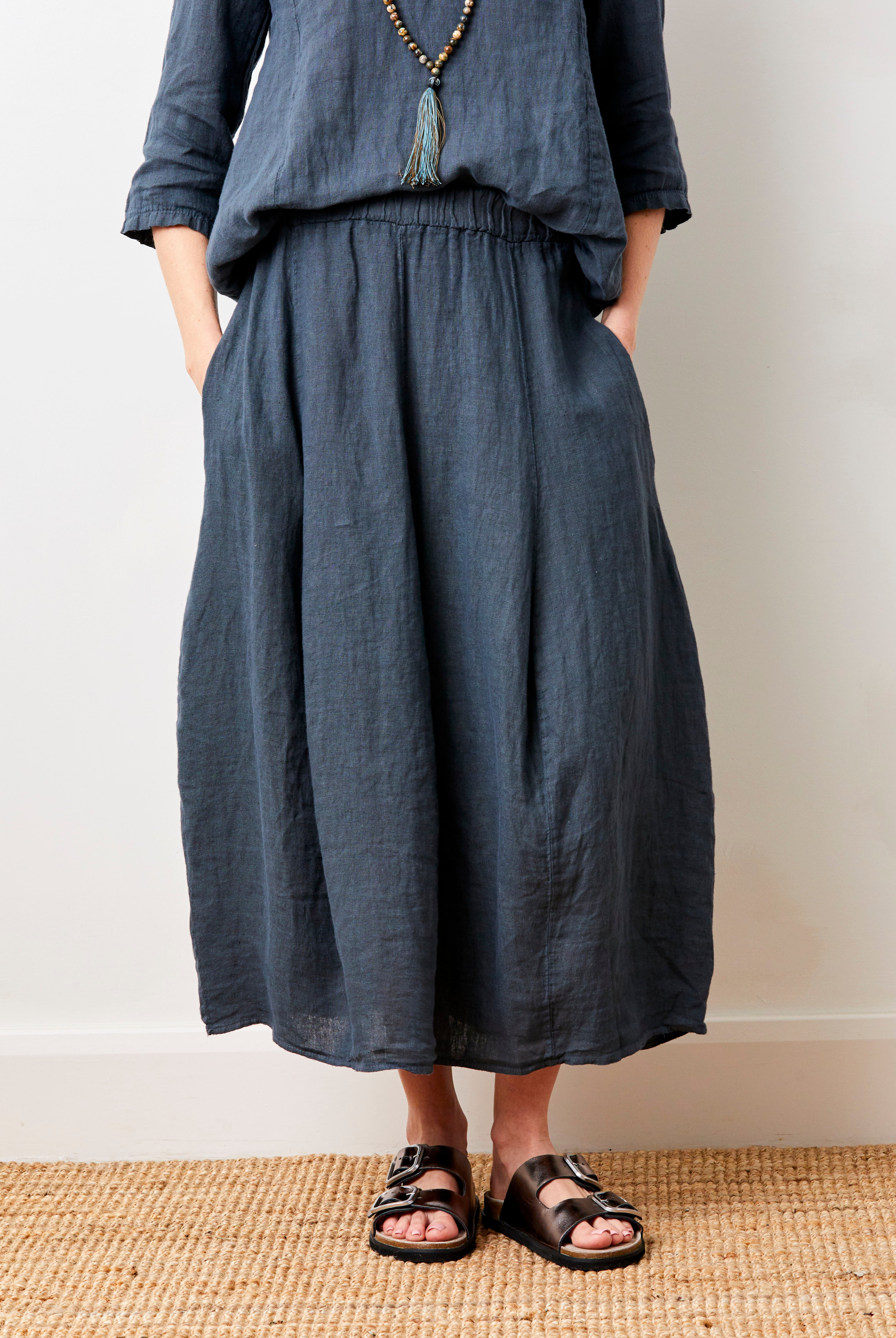 Solene Linen Bubble Shape Skirt - Suzy D London
