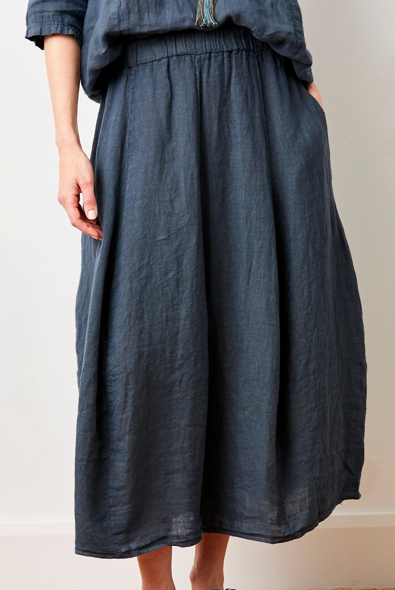 Solene Linen Bubble Shape Skirt - Suzy D London