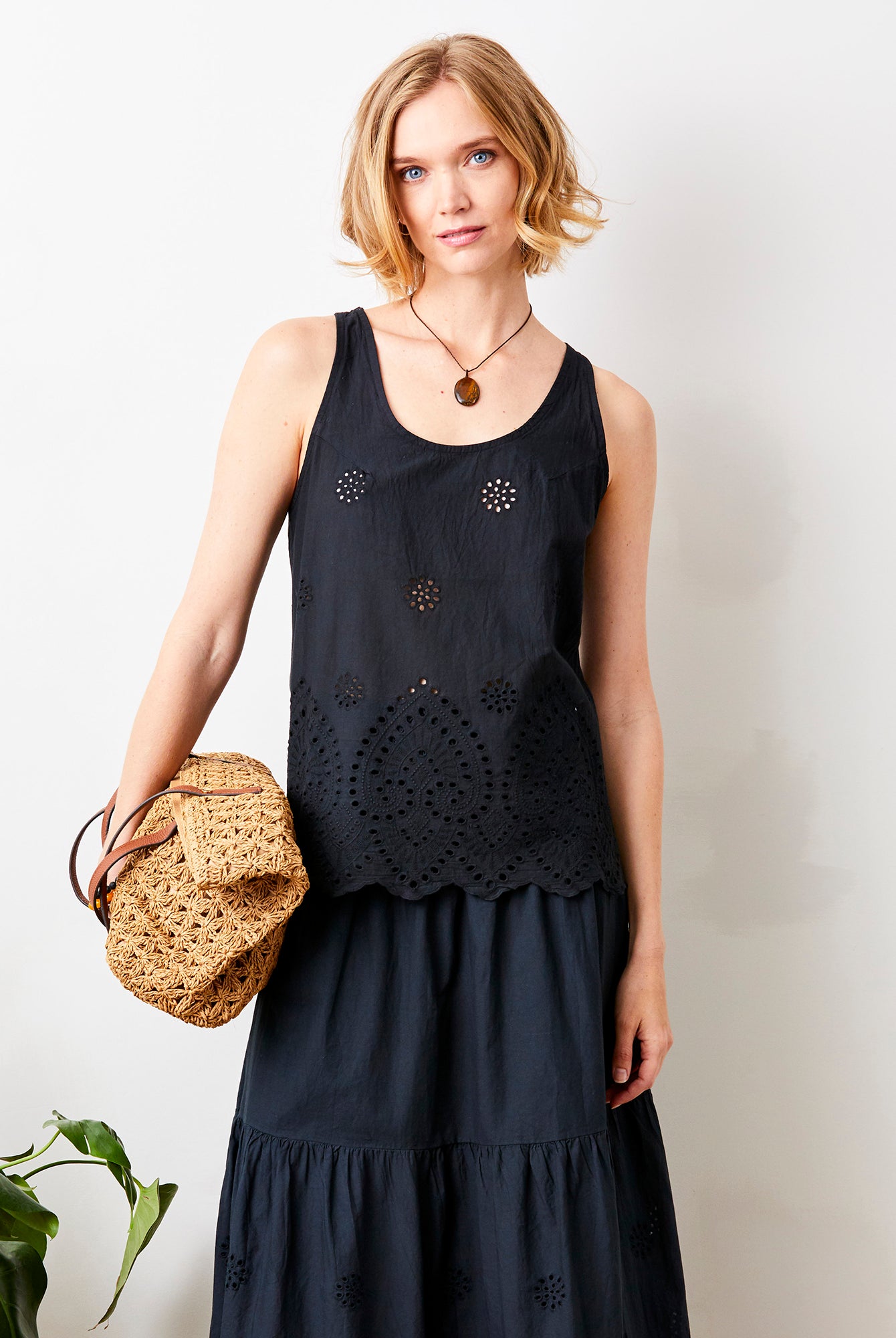 Waterlily Broderie Anglaise Maxi Skirt - Suzy D London