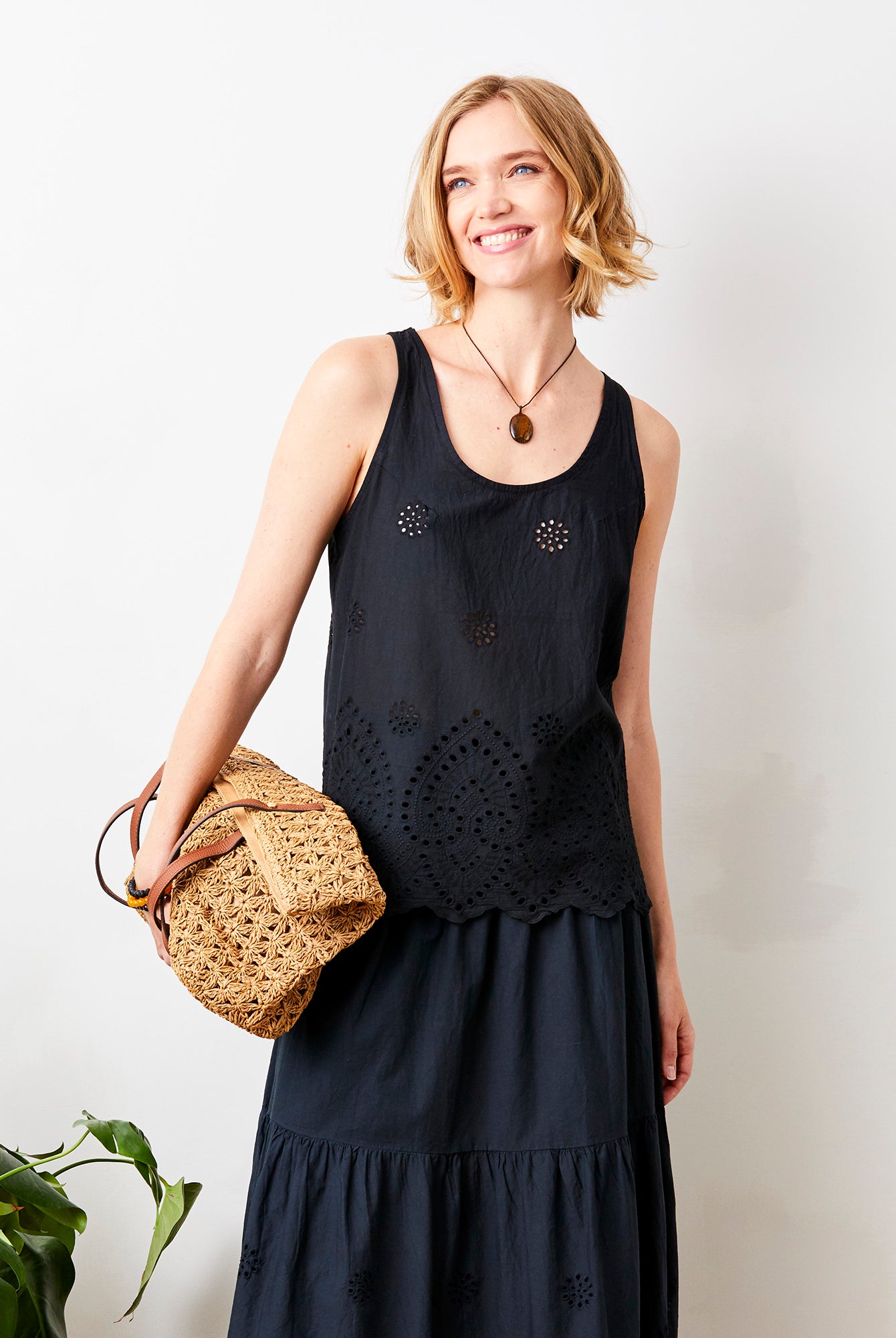 Waterlily Broderie Anglaise Maxi Skirt - Suzy D London