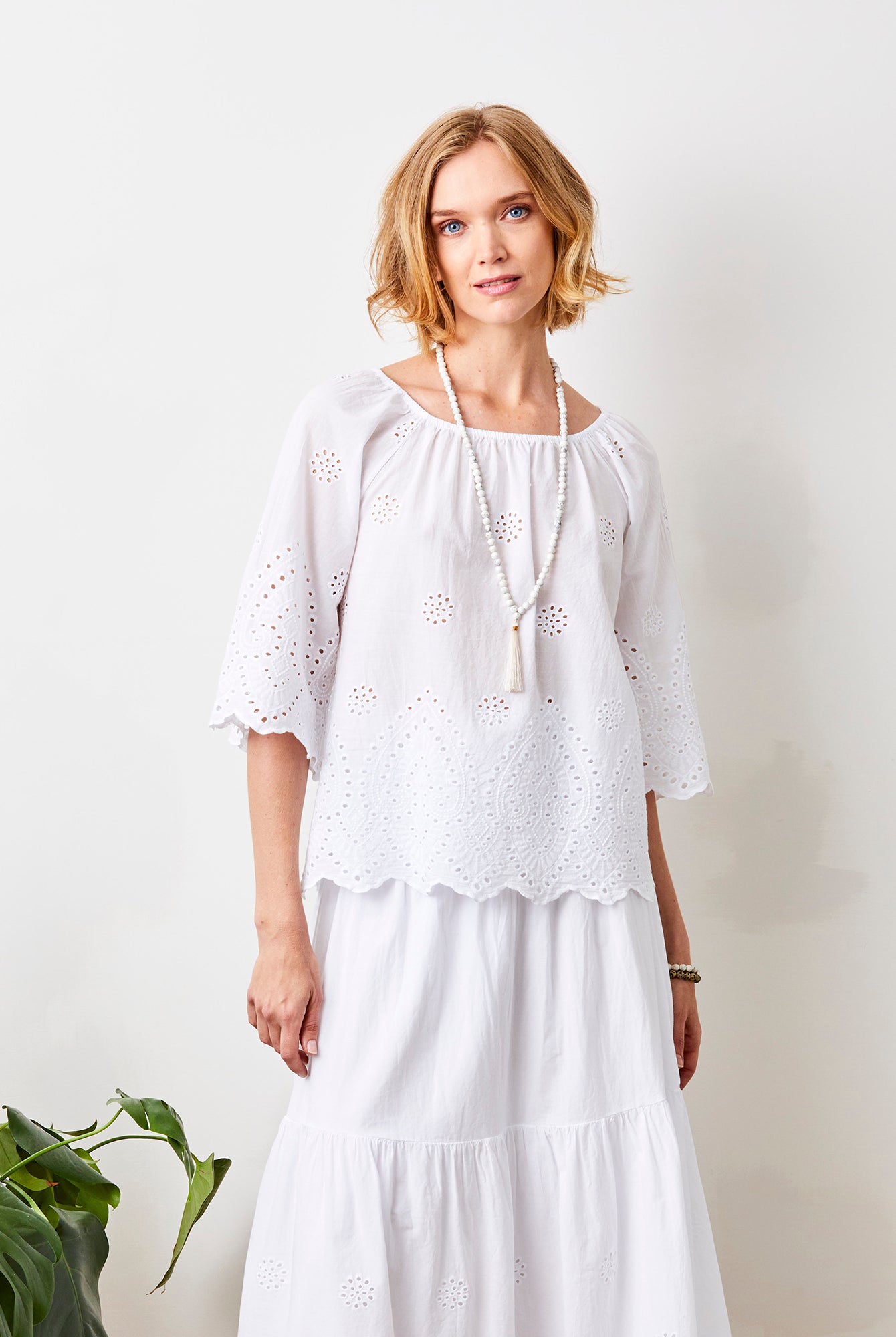 Waterlily Broderie Anglaise Maxi Skirt - Suzy D London