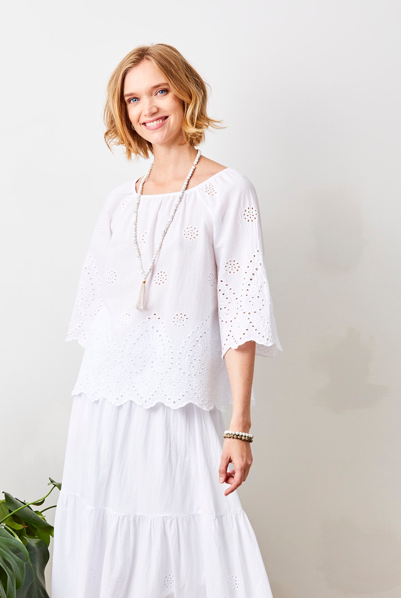 Waterlily Broderie Anglaise Maxi Skirt - Suzy D London