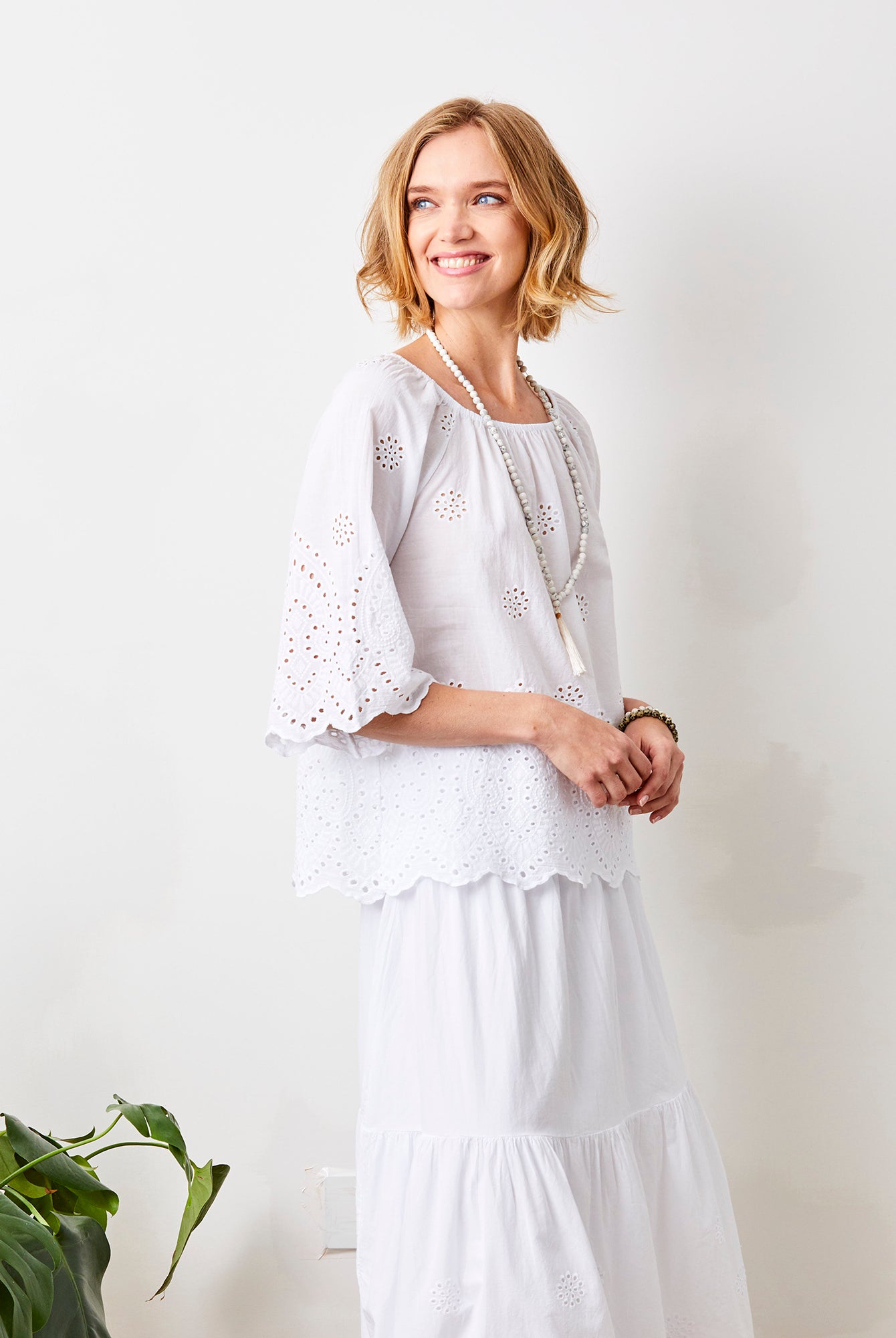 Waterlily Broderie Anglaise Maxi Skirt - Suzy D London