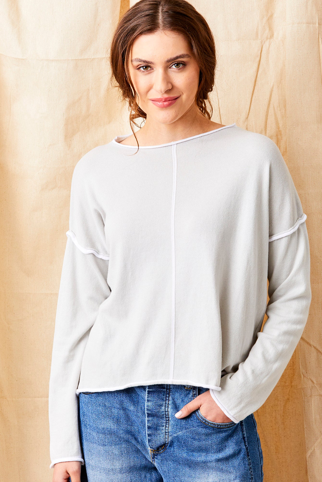 Wren Long Sleeve Knit With Trim - Suzy D London