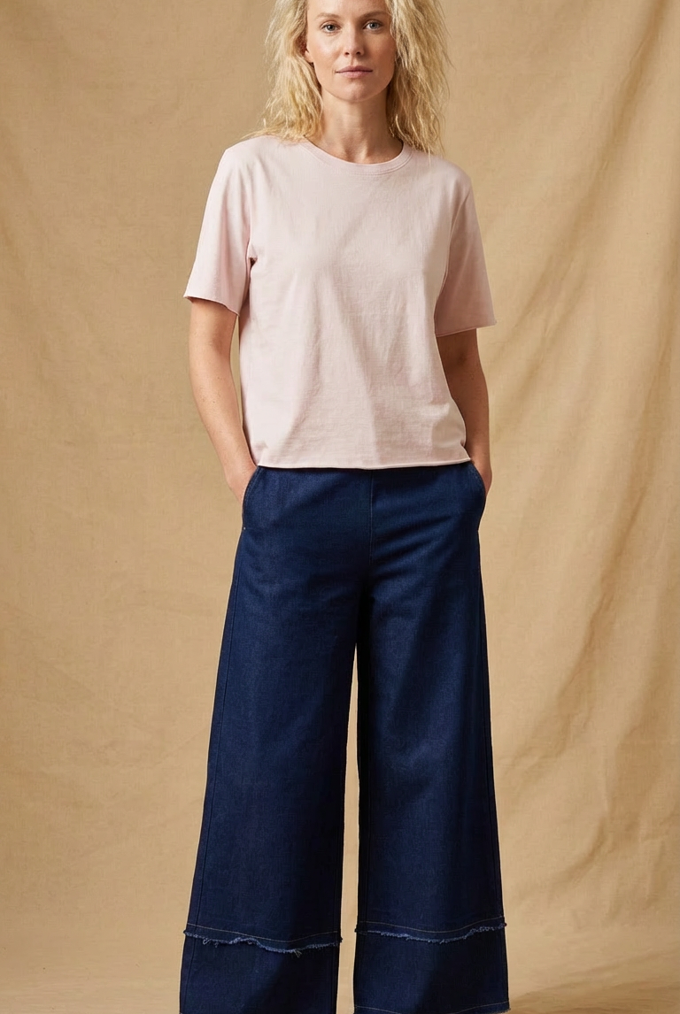 Jowita Crew Neck Oversize Jersey Tee - Suzy D London