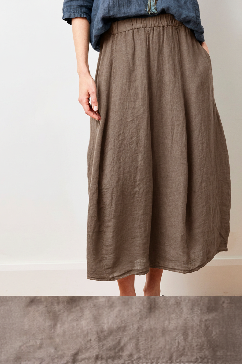 Solene Linen Bubble Shape Skirt - Suzy D London