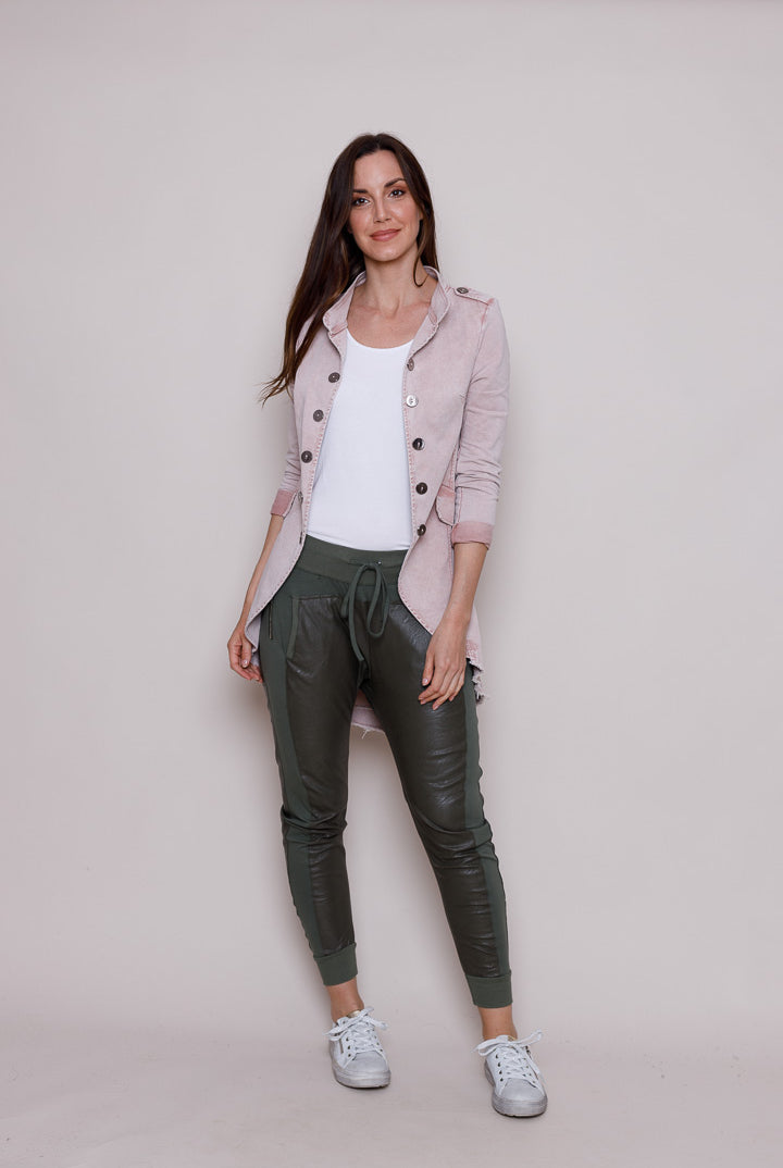 Suzy D London Joggers in Faux Leather mix