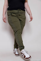Olive Ultimate Joggers Curve Collection Suzy D