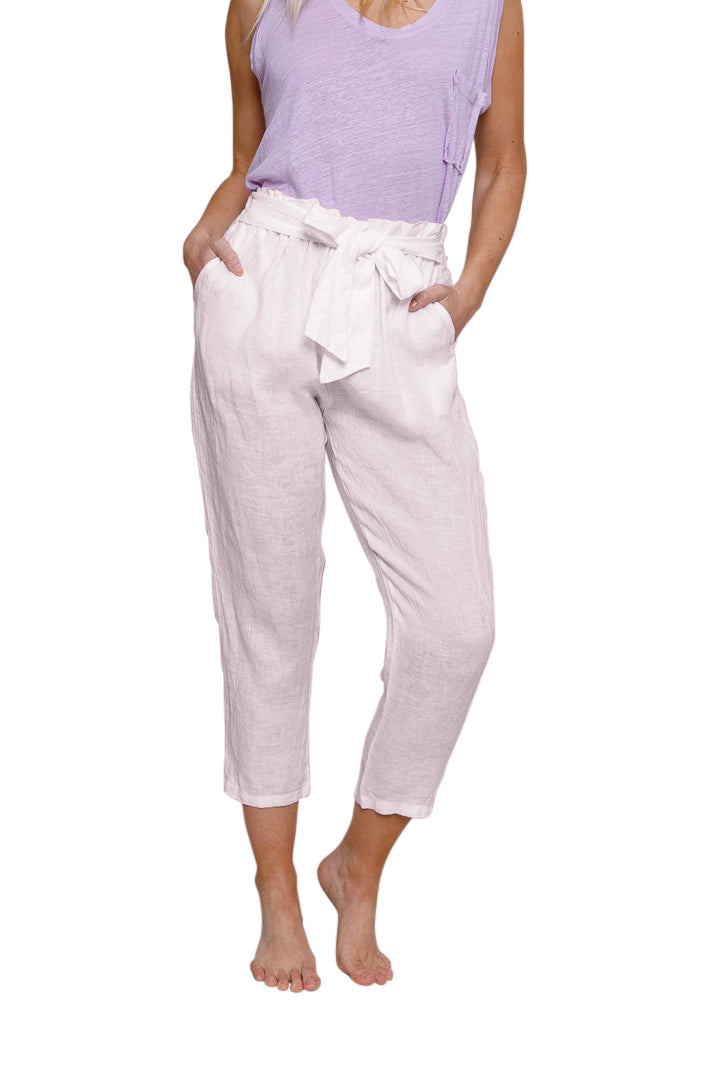 Bahati Linen Belted Trousers - Suzy D London