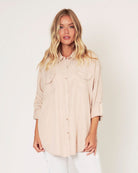 Beth Double Pocket Shirt Soft Pink