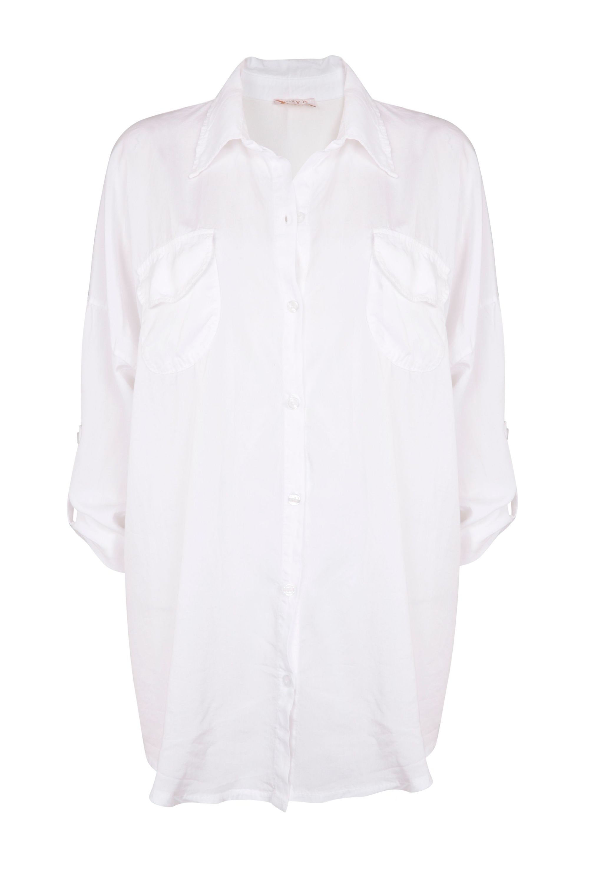 Beth Double Pocket Shirt White
