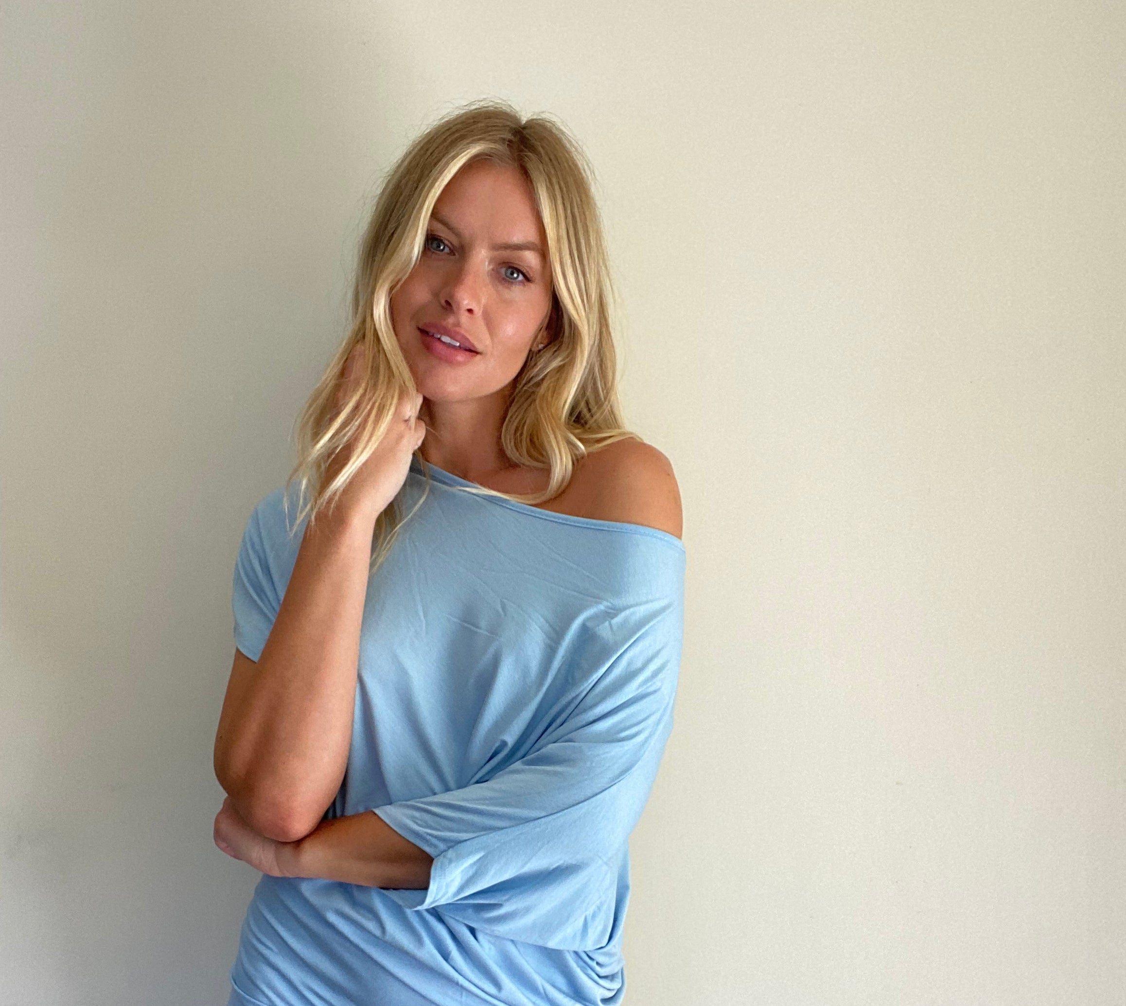 Suzy D Daphne Asymmetric Dress Blue