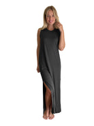 Davina Maxi Dress With Side Splits - Suzy D London