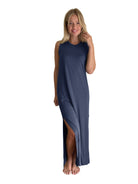 Davina Maxi Dress With Side Splits - Suzy D London
