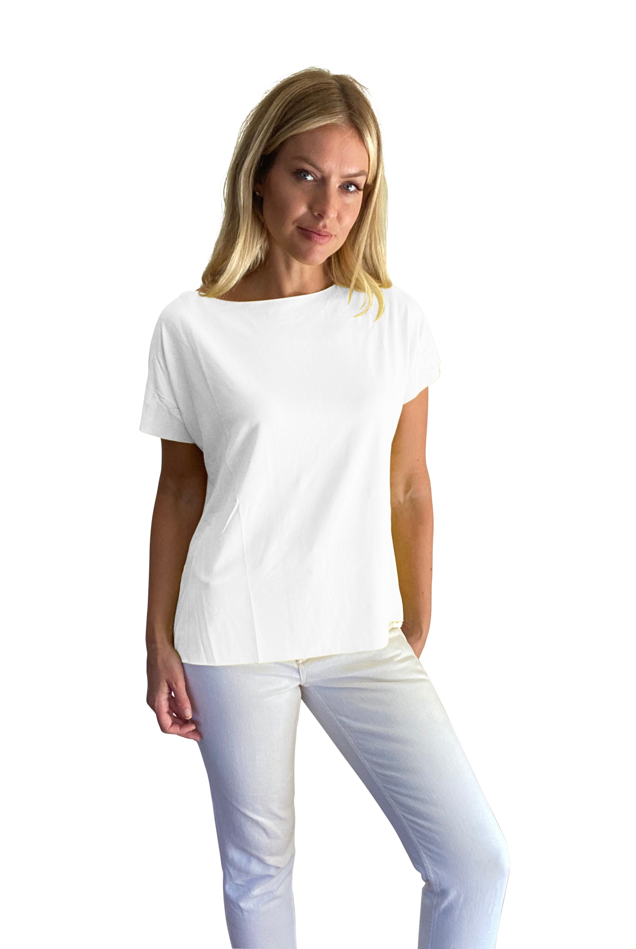 Della Loose Fit Wide Neck T-Shirt - Suzy D London