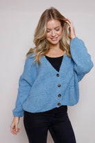 Fleurs Soft Chunky Knit Boyfriend Cardigan - Suzy D London