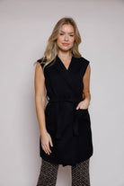 Suzy D Knee length Belted Gilet
