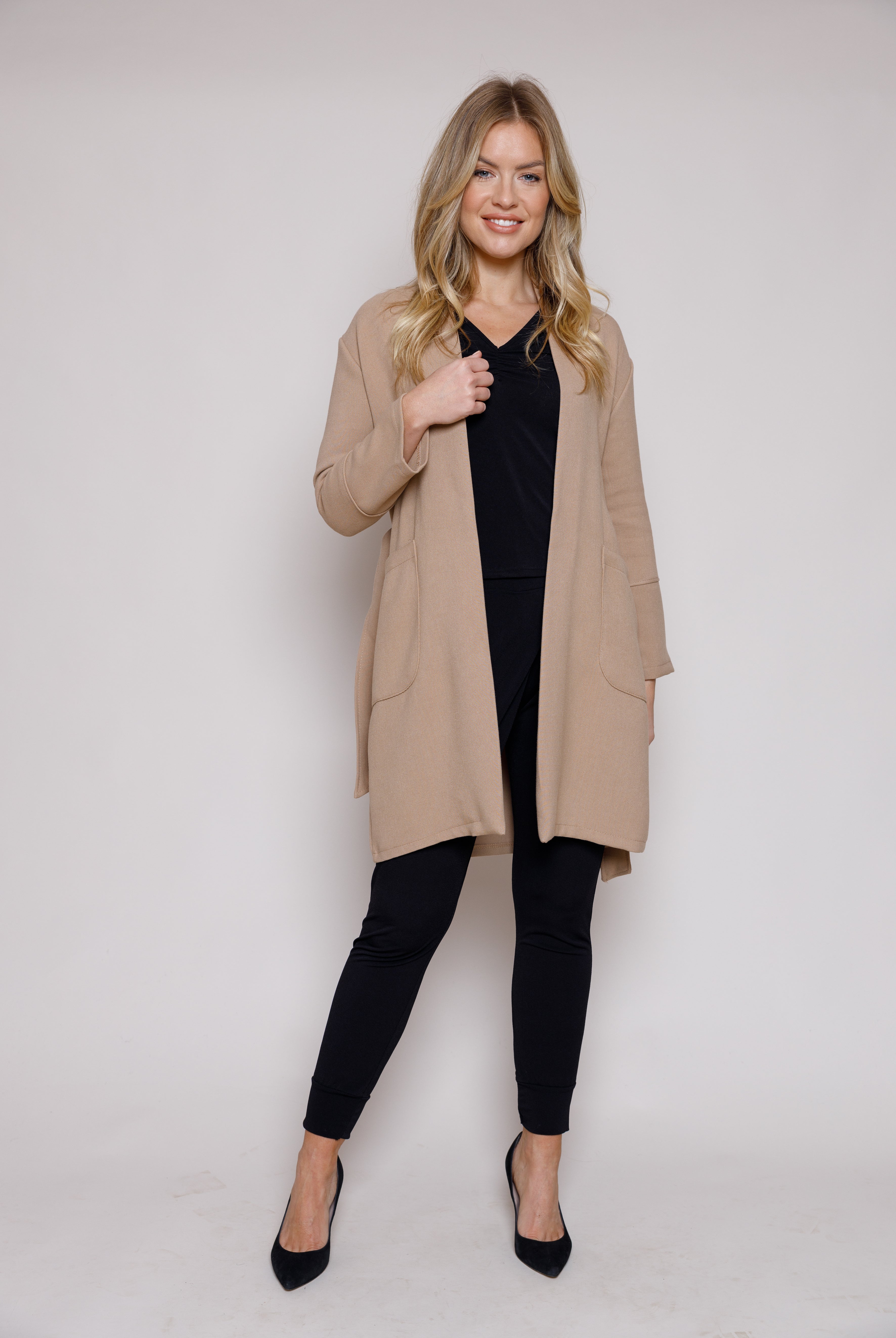 Suzy D gretchen Belted Knee Length Jacket