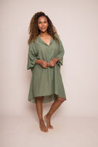 LIGHT KHAKI DRESS CURVE JOAN SUZY D LONDON