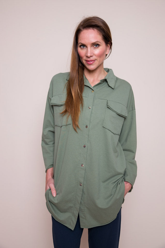 SUZY D LONDON JUDE LIGHT KHAKI SHIRT