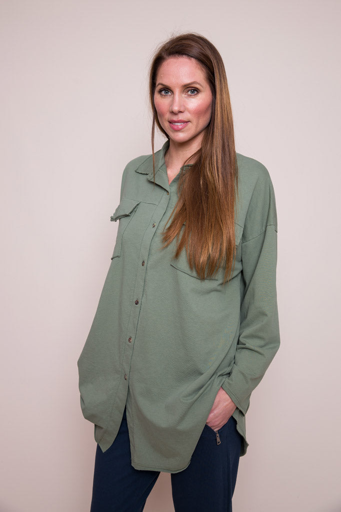 JUDE LIGHT KHAKI SHIRT SUZY D LONDON
