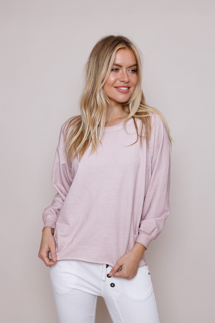 Suzy D Jarrel Vintage Wash Oversized Sweatshirt