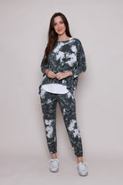 Suzy D Jacinda Tie Dye Sweater in Olive