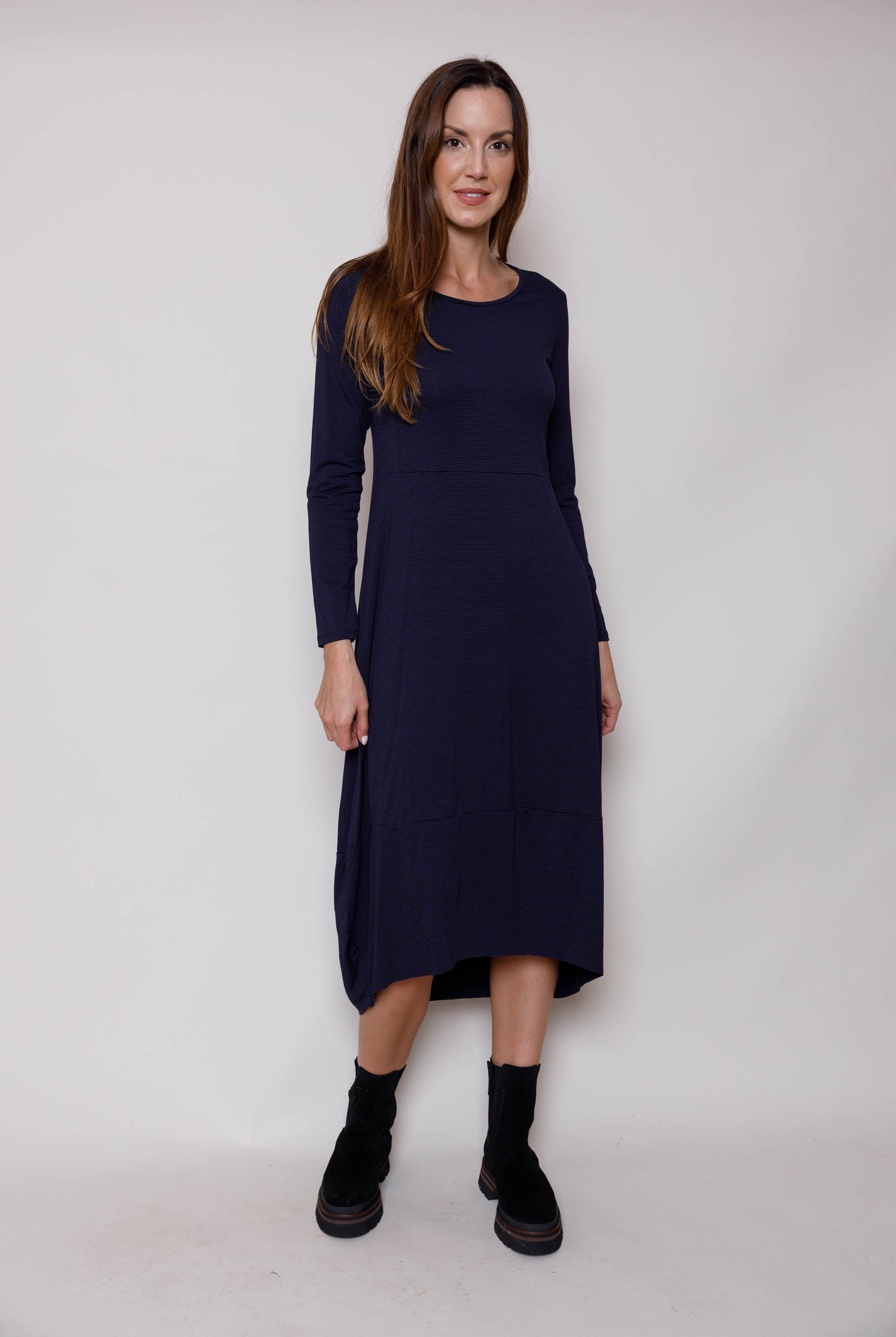 Stripe Maxi dess Juliette Tulip hem Suzy d London