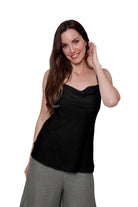 Sarai Drape Front Linen Camisole - Suzy D London