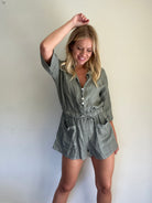 Suzy D Suzanne Linen Playsuit