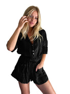 Suzanne Linen Playsuit - Suzy D London