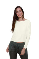 Wax Crepe Hi Lo Top With Jersey Sleeves - Suzy D London