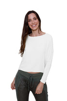 Wax Crepe Hi Lo Top With Jersey Sleeves - Suzy D London