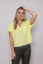 Suzy D Whilma Cotton Top Yellow