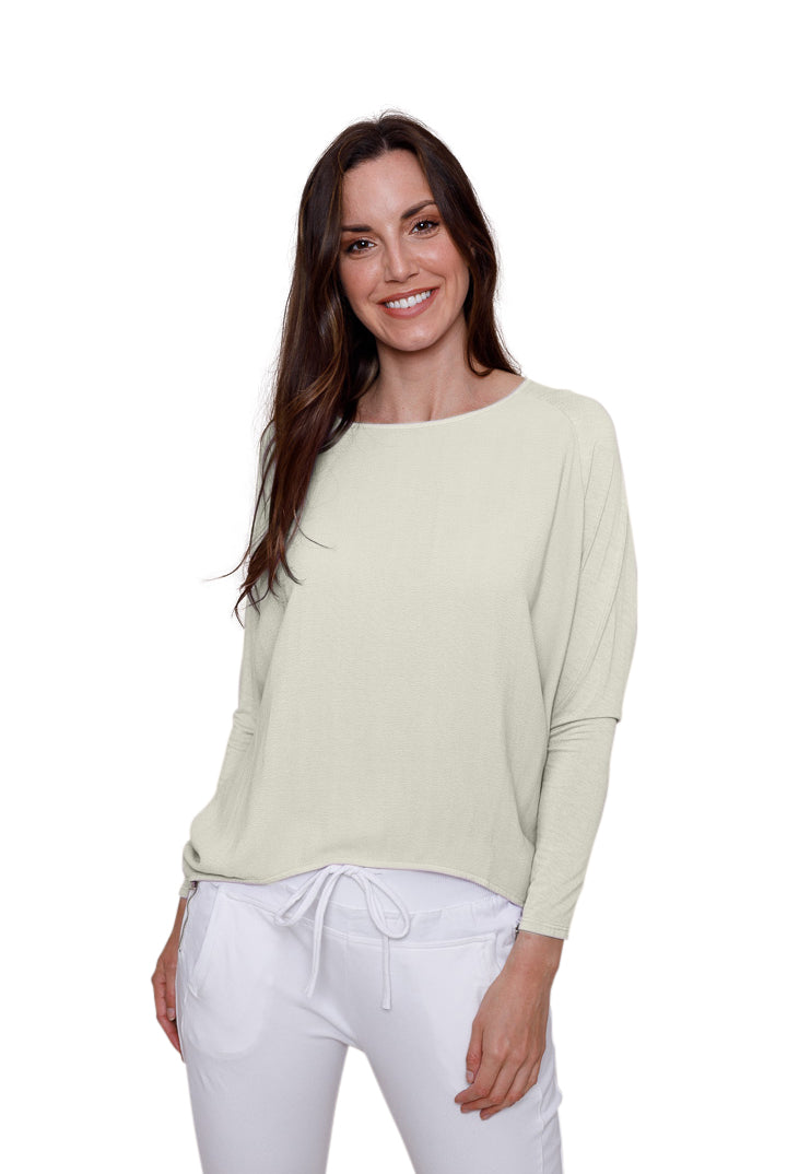 Whoopy Cream Button Detail Top