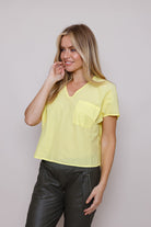Suzy D Whilma Cotton Top V Neck