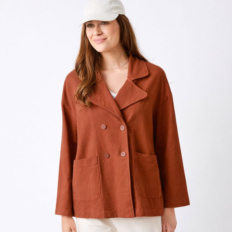 Jerry French Terry Double Breasted Jacket - Suzy D London