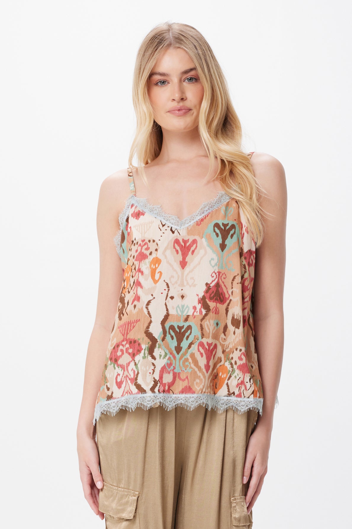 Kenzo Silky Lace Trim Print Cami – Suzy D London
