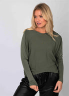 viscose v neck long sleeve